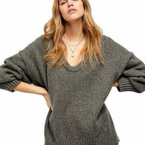 Free People Brookside Tunic Oversized Pullover Sweater | Size S